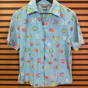 Koret Light Blue Short-Sleeve Printed Shirt
